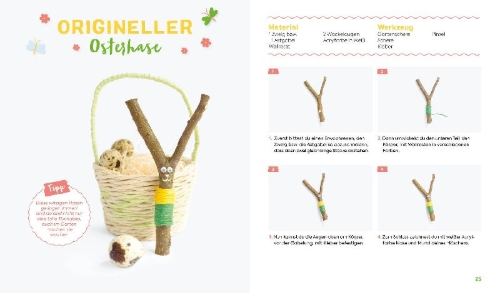 Buchcover und Innenansicht für das Buch: Ostern kreativ! - für Kids