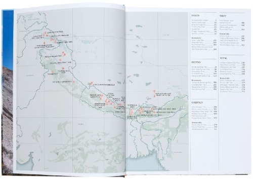 Buchcover und Innenansicht für das Buch: Wanderlust Himalaya