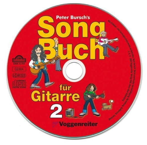 Buchcover und Innenansicht für das Buch: Songbuch für Gitarre 2
