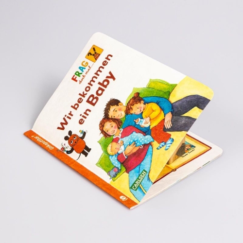 Buchcover und Innenansicht für das Buch: Unkaputtbar: Frag doch mal die Maus: Wir bekommen ein Baby