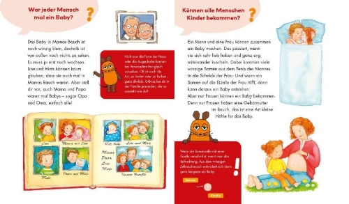 Buchcover und Innenansicht für das Buch: Unkaputtbar: Frag doch mal die Maus: Wir bekommen ein Baby