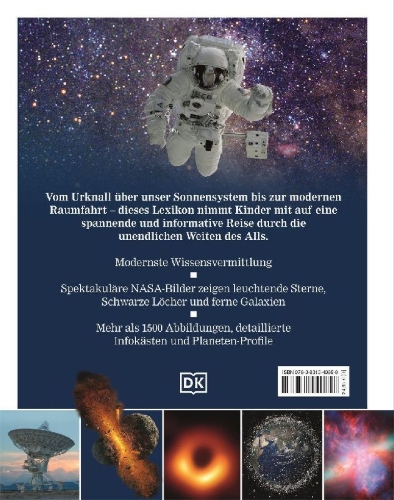 Buchcover und Innenansicht für das Buch: Wissen für clevere Kids. Weltraum für clevere Kids