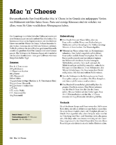 Buchcover und Innenansicht für das Buch: Dutch Oven - Rezepte ohne viel Schnickschnack