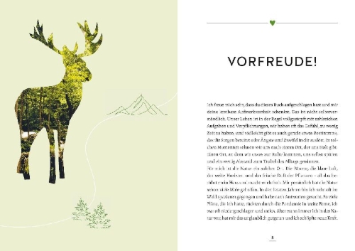 Buchcover und Innenansicht für das Buch: Spaziergang zu dir selbst