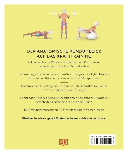 Buchcover und Innenansicht für das Buch: Krafttraining - Die Anatomie verstehen