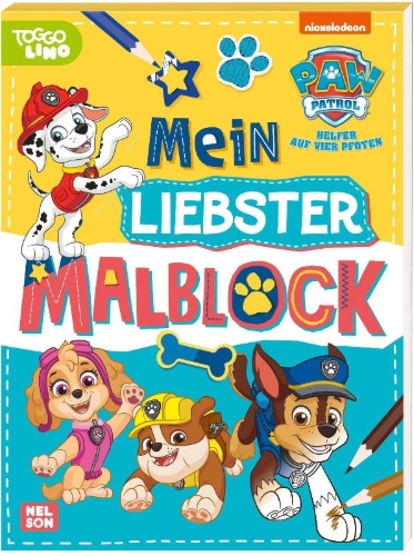 Buchcover und Innenansicht für das Buch: PAW Patrol Kindergartenheft: Mein liebster Malblock