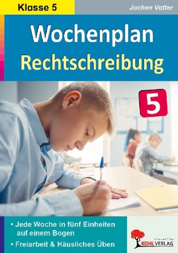 Buchcover und Innenansicht für das Buch: Wochenplan Rechtschreibung / Klasse 5