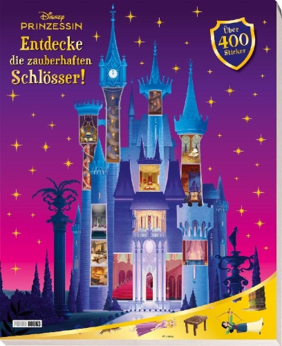 Buchcover und Innenansicht für das Buch: Disney Prinzessin: Entdecke die zauberhaften Schlösser!
