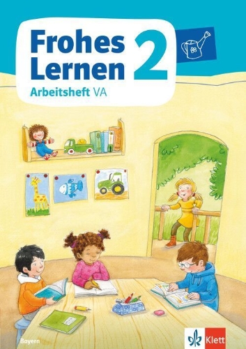 Buchcover und Innenansicht für das Buch: Frohes Lernen Sprachbuch 2. Arbeitsheft in Vereinfachter Ausgangsschrift Klasse 2. Ausgabe Bayern ab 2021