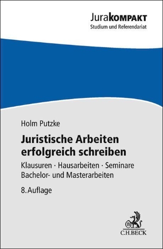 Buchcover und Innenansicht für das Buch: Juristische Arbeiten erfolgreich schreiben