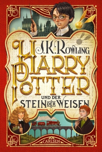 Buchcover und Innenansicht für das Buch: Harry Potter and the Philosopher's Stone