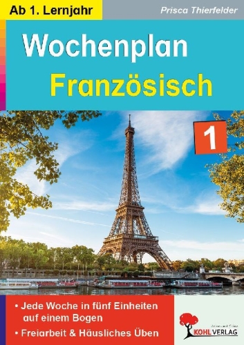 Buchcover und Innenansicht für das Buch: Wochenplan Französisch / ab 1. Lernjahr
