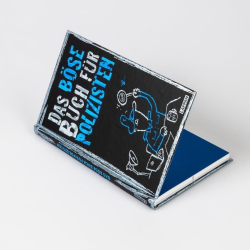 Buchcover und Innenansicht für das Buch: Das böse Buch für Polizisten