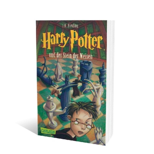 Buchcover und Innenansicht für das Buch: Harry Potter and the Philosopher's Stone