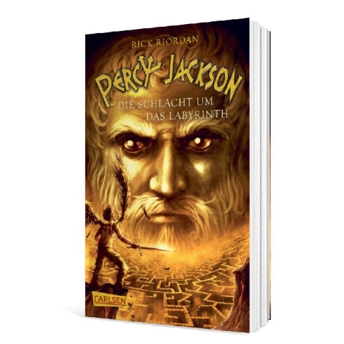 Buchcover und Innenansicht für das Buch: Percy Jackson: The battle of the labyrinth