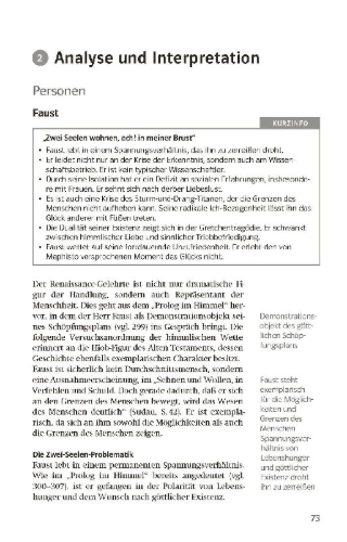 Buchcover und Innenansicht für das Buch: Lektürehilfen Johann Wolfgang von Goethe "Faust - Der Tragödie erster Teil"