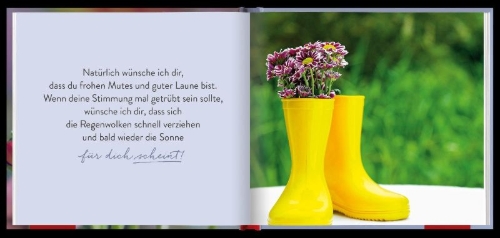 Buchcover und Innenansicht für das Buch: Ein Strauß voll guter Wünsche