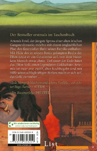 Buchcover und Innenansicht für das Buch: Artemis Fowl