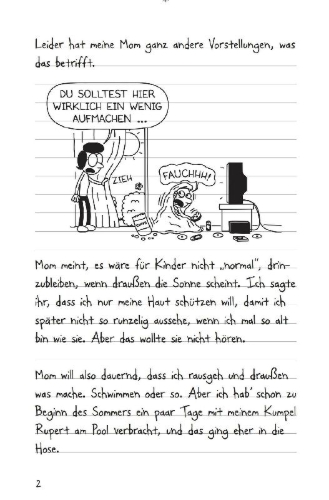 Buchcover und Innenansicht für das Buch: Diary of a Wimpy Kid: Dog Days