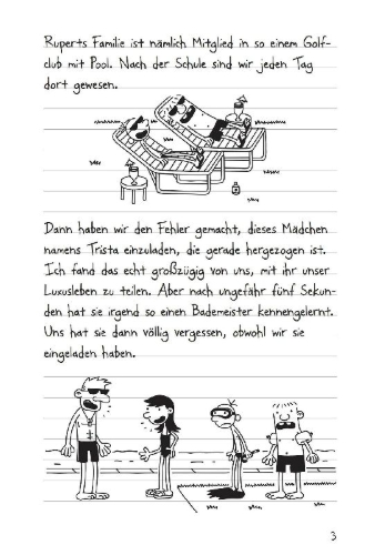 Buchcover und Innenansicht für das Buch: Diary of a Wimpy Kid: Dog Days