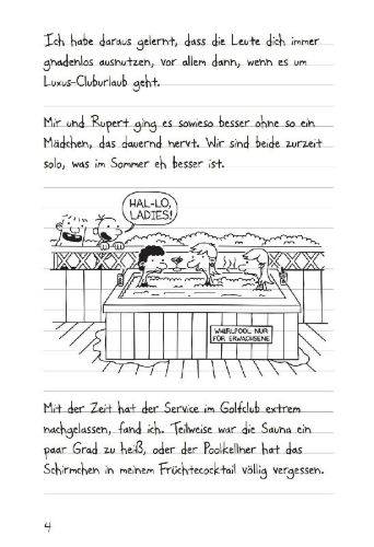 Buchcover und Innenansicht für das Buch: Diary of a Wimpy Kid: Dog Days