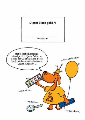 Buchcover und Innenansicht für das Buch: Kindergartenblock - Formen, Farben, Fehler finden ab 4 Jahre