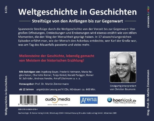 Buchcover und Innenansicht für das Buch: Weltgeschichte in Geschichten