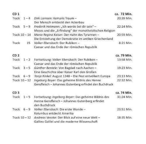 Buchcover und Innenansicht für das Buch: Weltgeschichte in Geschichten