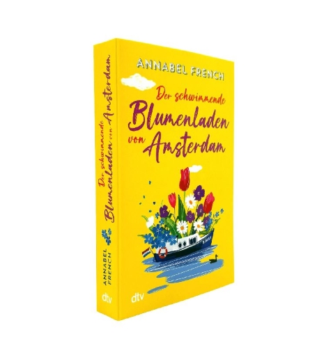 Buchcover und Innenansicht für das Buch: The Floating Amsterdam Flower Shop