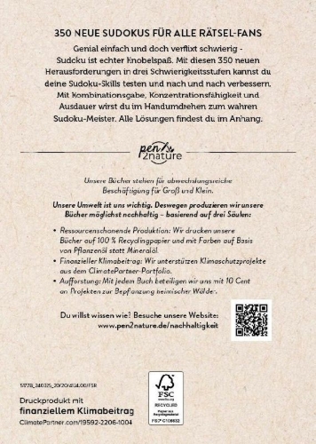 Buchcover und Innenansicht für das Buch: Sudoku Buch