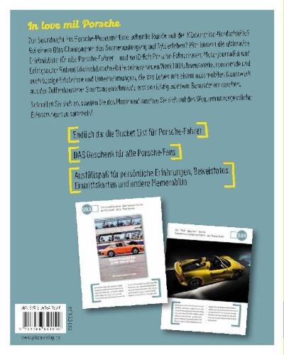 Buchcover und Innenansicht für das Buch: Die Bucket List für Porsche-Fahrer