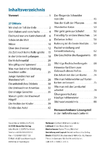 Buchcover und Innenansicht für das Buch: Diktate Deutsch 5./6. Klasse