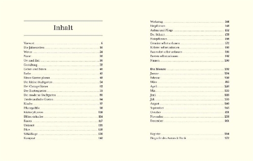 Buchcover und Innenansicht für das Buch: Über das Gärtnern