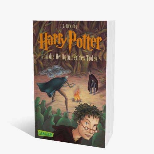 Buchcover und Innenansicht für das Buch: Harry Potter and the Deathly Hallows