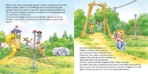 Buchcover und Innenansicht für das Buch: LESEMAUS 115: Conni traut sich was