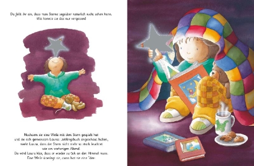Buchcover und Innenansicht für das Buch: Lauras Stern