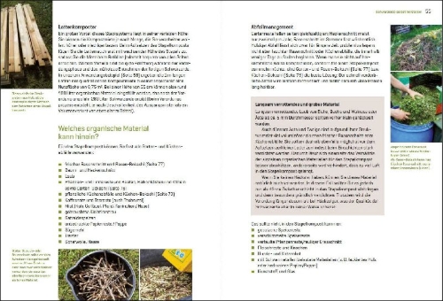 Buchcover und Innenansicht für das Buch: Natürlich gärtnern mit Terra Preta