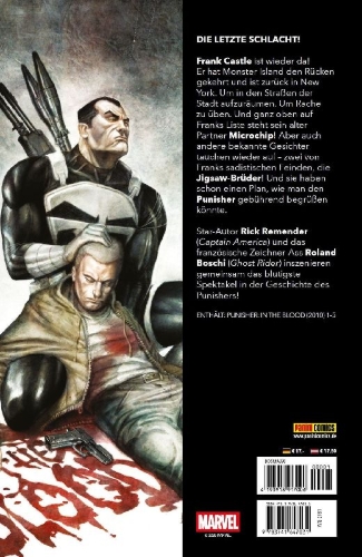 Buchcover und Innenansicht für das Buch: Punisher: In the Blood (2010) #1-#5