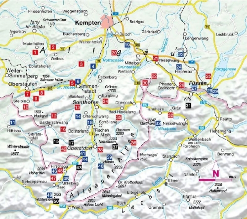 Buchcover und Innenansicht für das Buch: Leichte Wanderungen im Allgäu