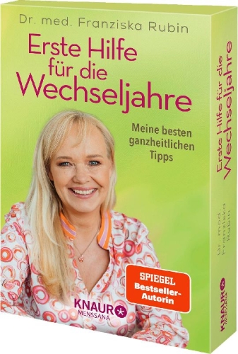 Buchcover und Innenansicht für das Buch: Erste Hilfe für die Wechseljahre