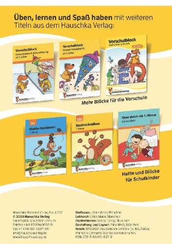 Buchcover und Innenansicht für das Buch: Vorschulblock - Zahlen und Mengen ab 5 Jahre, A5-Block