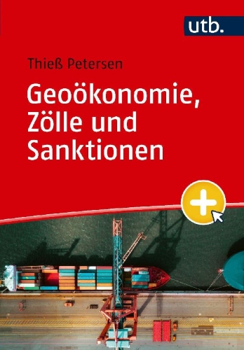 Buchcover und Innenansicht für das Buch: Geoökonomie, Zölle und Sanktionen