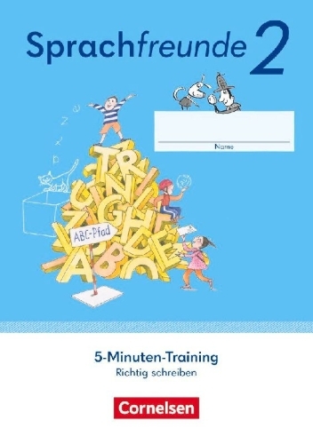 Buchcover und Innenansicht für das Buch: Sprachfreunde - 5-Minuten-Training "Richtig schreiben" - Östliche Bundesländer und Berlin