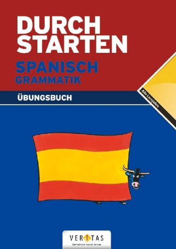 Buchcover und Innenansicht für das Buch: Durchstarten Spanisch Grammatik: Übungsbuch
