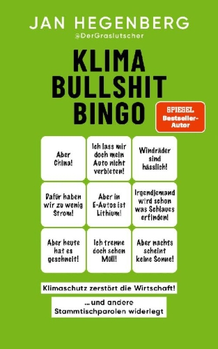 Buchcover und Innenansicht für das Buch: Klima-Bullshit-Bingo (SPIEGEL-Bestseller)