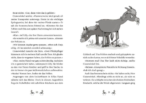 Buchcover und Innenansicht für das Buch: Die Lama-Gang. Mit Herz & Spucke 4: Auf die Hufe, fertig los!