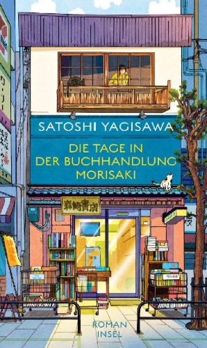 Buchcover und Innenansicht für das Buch: Days at the Morisaki Bookshop