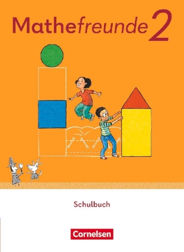 Buchcover und Innenansicht für das Buch: Mathefreunde  2. Schuljahr. Schulbuch - Mit Leihmaterial und BuchTaucher-App