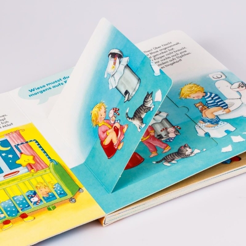 Buchcover und Innenansicht für das Buch: Frag doch mal ... die Maus: Pipi, Pups und Zähneputzen