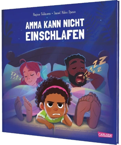 Buchcover und Innenansicht für das Buch: Amma kann nicht einschlafen